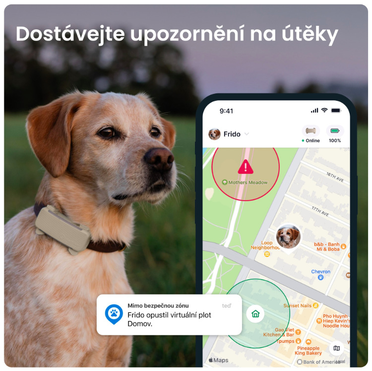 GPS lokátor Tractive DOG 6 hnědý GPS lokátor Tractive DOG 6 - hnědý