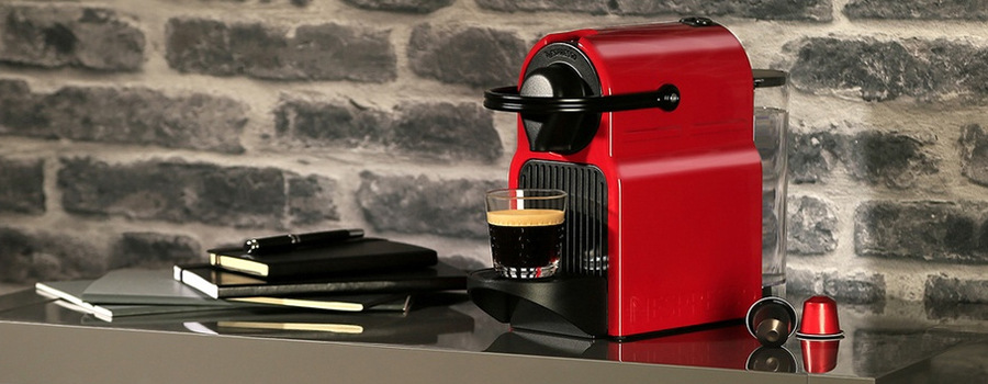 Kapslový kávovar Krups Nespresso Inissia XN1005 červený