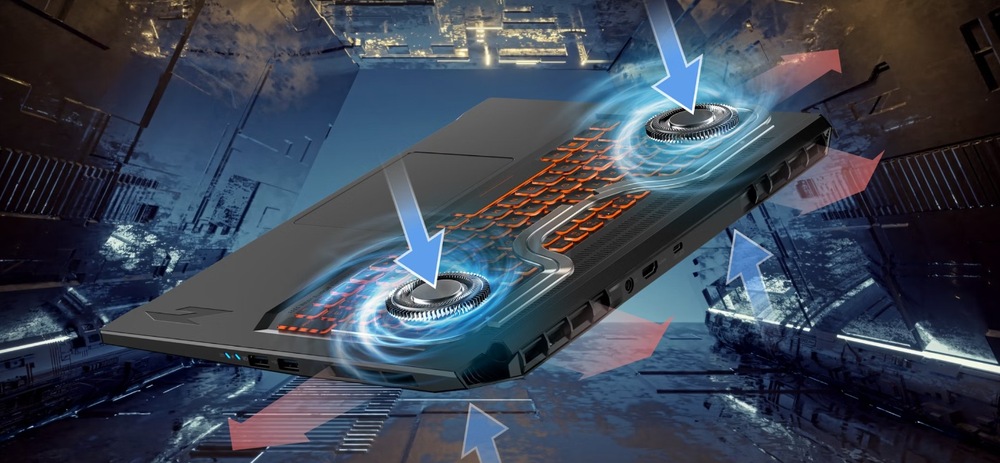 Notebook Acer Nitro V 17 AI (ANV17-41-R7B1) černý Duální ventilátory notebooku Acer Nitro V 17 AI