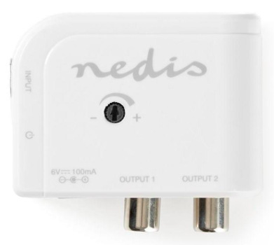 Zesilovač Nedis CATV, Max. zesílení 15 dB, 50-694 MHz, 2 výstupy, konektor IEC