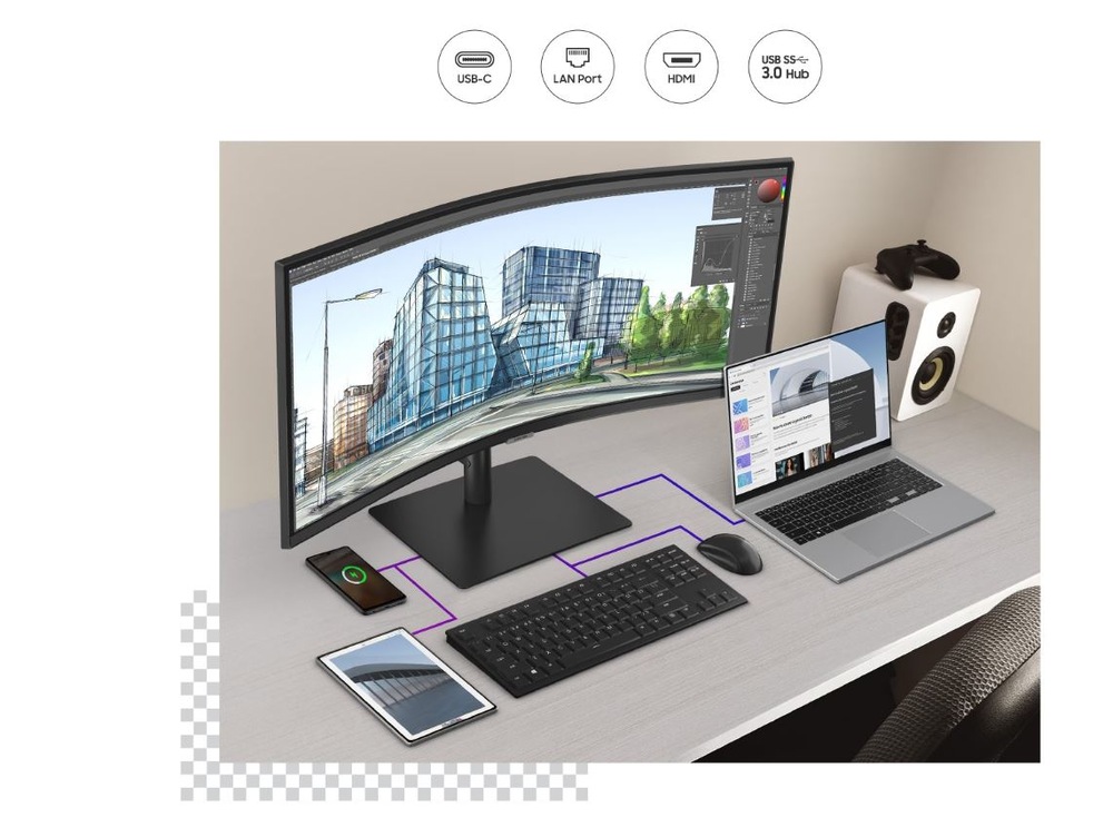 Monitor Samsung LS34C652VAUXEN černý Samsung S65VC (LS34C652VAUXEN)