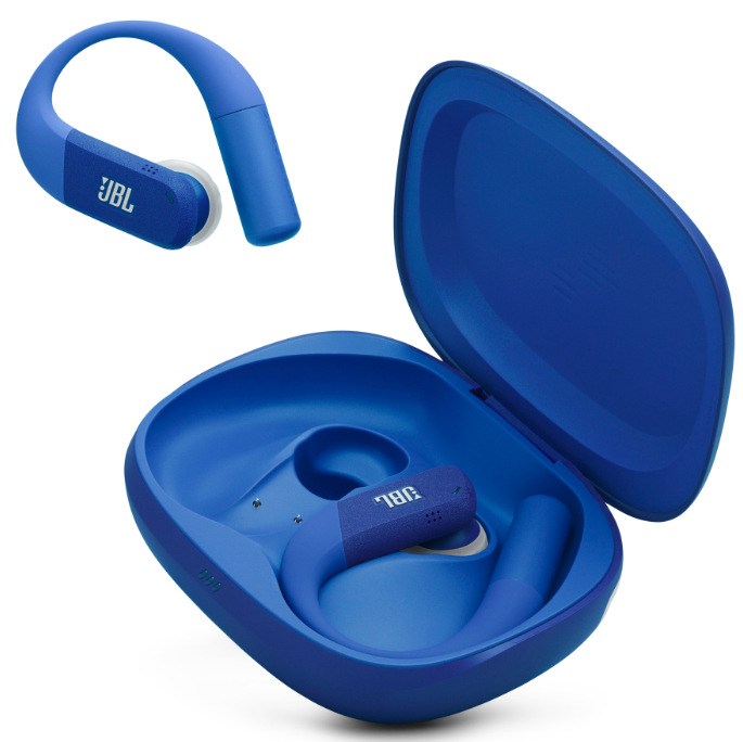 Sluchátka JBL Endurance Peak 4 modrá Bezdrátová sportovní sluchátka JBL Endurance Peak 4 v modrém nabíjecím pouzdře