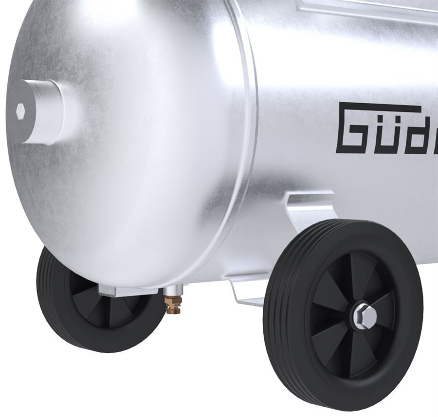 Kompresor Güde 600/10/100 VZ-PRO Kompresor Güde 600/10/100 VZ-PRO obsahuje 100l pozinkovaný vzdušník pro profesionální využití