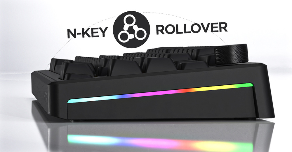 Boční světelná linka klávesnice HATOR Skyfall s označením N-Key Rollover