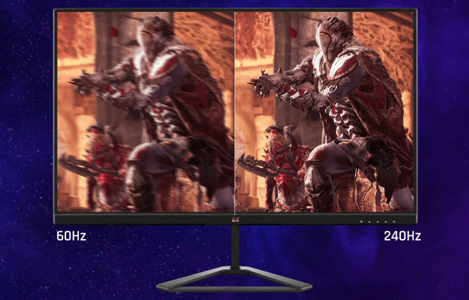 Herní monitor ViewSonic VX2779A-HD-PRO černý Srovnání 60Hz a 240Hz obnovovací frekvence monitoru ViewSonic VX2479A-HD-PRO