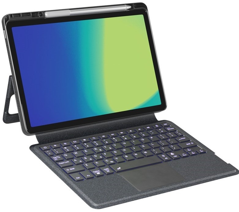 Pouzdro na tablet s klávesnicí Spello by Epico s podsvícenou klávesnicí na Xiaomi 6/Pro/Pro 2023 11″ - CZ černé