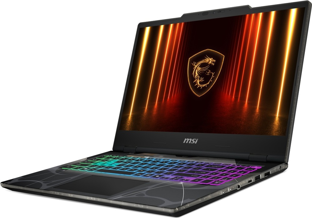 Notebook MSI Cyborg 15 B13WFKG-1221XCZNN černý Šikmý pohled na notebook MSI Cyborg 15 B13W s výkonnou architekturou