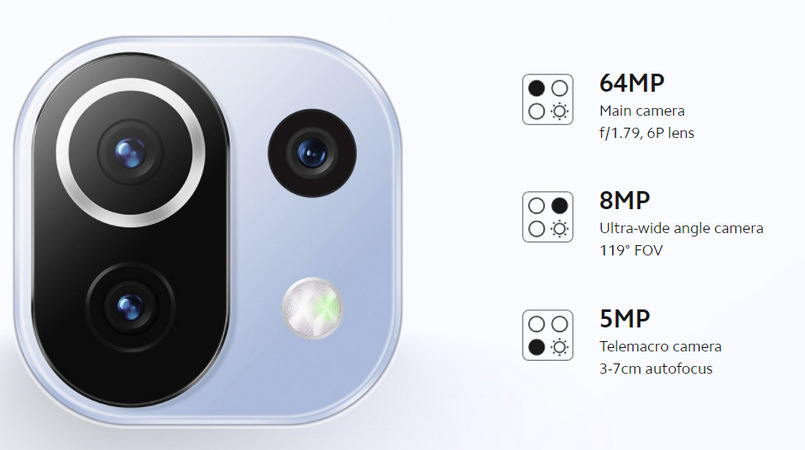 Mobilní telefon Xiaomi 11 Lite 5G NE 6GB/128GB - Bubblegum Blue