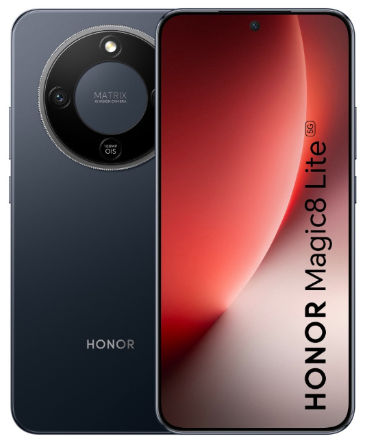 Mobilní telefon HONOR Magic8 Lite 5G s AMOLED displejem a zadním fotoaparátem, černá barva
