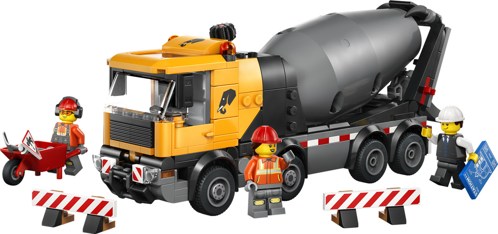 Stavebnice LEGO® City 60478 Míchačka Tři minifigurky LEGO a spousta doplňků otevírají prostor pro vlastní pracovní scénáře a příběhy.