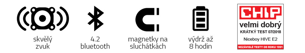 Sluchátka Niceboy HIVE E2 černá