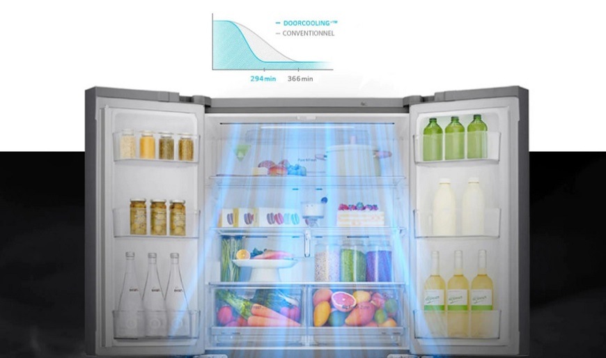 Americká lednice LG GMB844PZFG stříbrná door_cooling_lg