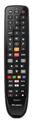 Dálkový ovladač Meliconi Gumbody Personal 7+ pro TCL/Thomson černý