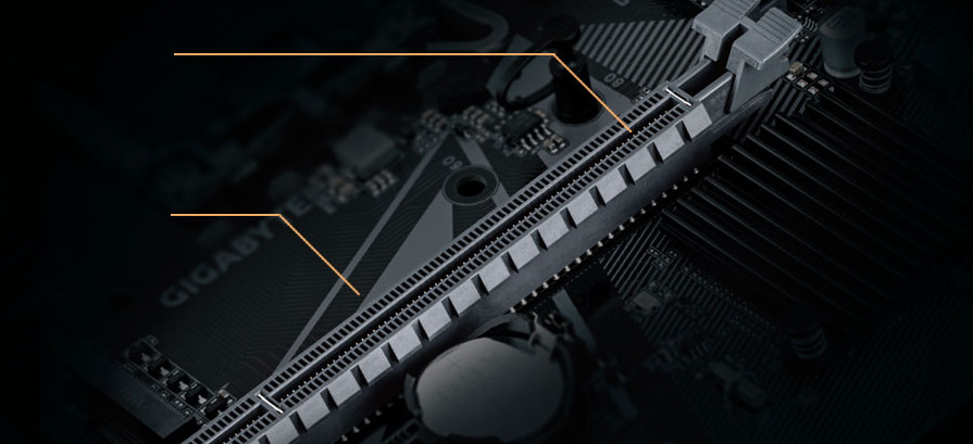 S podporou PCIe 4.0 deska podporuje moderní grafické karty pro rychlejší odezvu a lepší propustnost