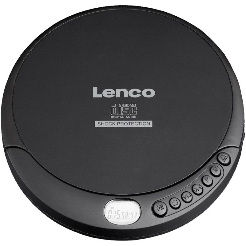 Discman Lenco na MP3, LCD displej a intuitivní ovládání, černá barva
