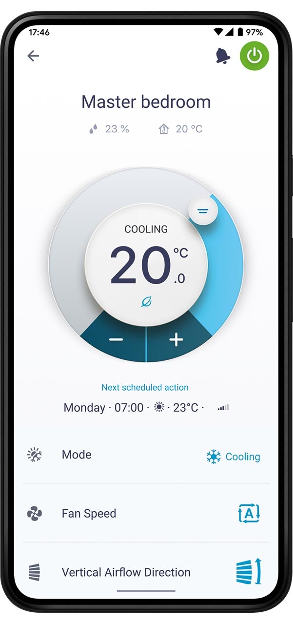 Klimatizace splitová Daikin Siesta Perfera 2AMXM50M9 + ATXM25A + ATXM35A Set Daikin splitová klimatizace 2AMXM50M9 + 2× ATXM25A Siesta Perfera - chytré ovládání Onecta