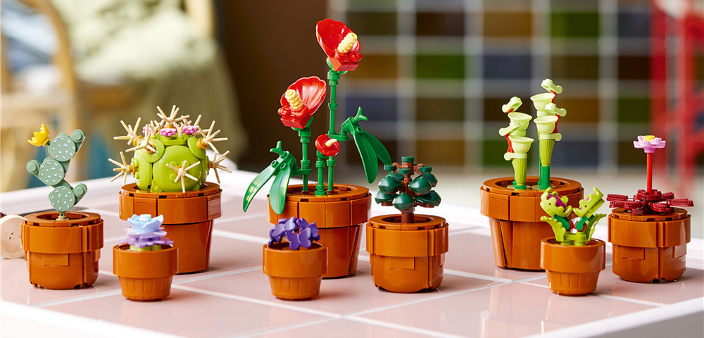 Aplikace LEGO Builder usnadní stavění a výsledná botanická sbírka potěší milovníky rostlin jako dekorace bez údržby.