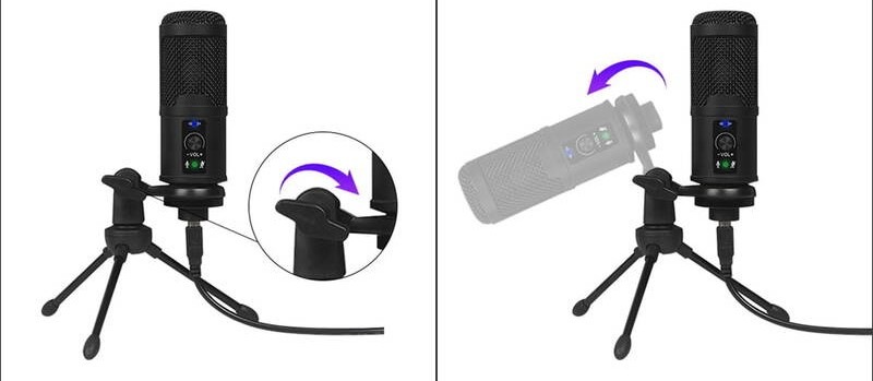 Mikrofon PLATINET VARR GAMING TUBE CARDIOID SET USB TRIPOD černý