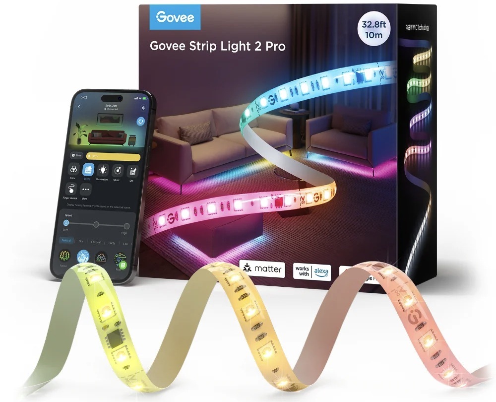 LED pásek Govee Ultra Bright RGBWIC, Matter, 3m
