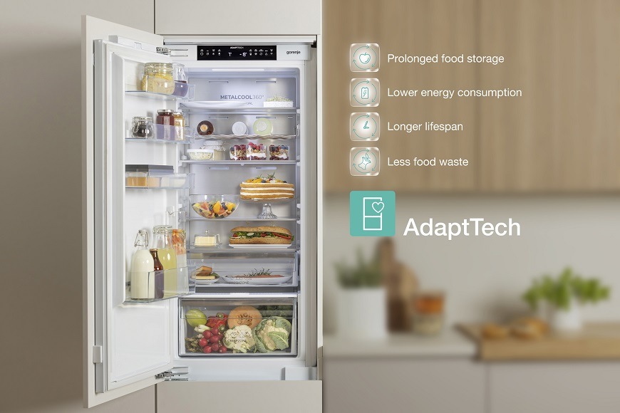 Chladnička s mrazničkou Gorenje G600 NRKI519D61WF bílá Chladnička Gorenje NRKI519D61WF, vestavná, technologie AdaptTech