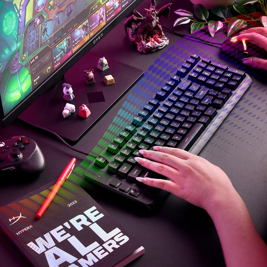 Klávesnice HyperX Eve 1800 černá Klávesnice HyperX Eve 1800 – hraní na PC s dynamickým RGB efektem