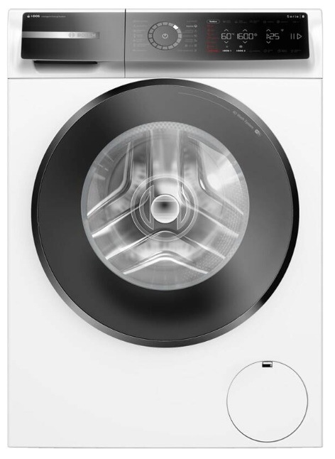 Set výrobků Bosch WGB256A0CS + WQB246DNCS bílý Pračka Bosch WGB256A0CS z čelního pohledu