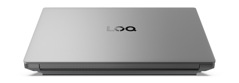 Notebook Lenovo LOQ 15ARP10E šedý Pootevřený notebook Lenovo LOQ 15ARP10E zezadu