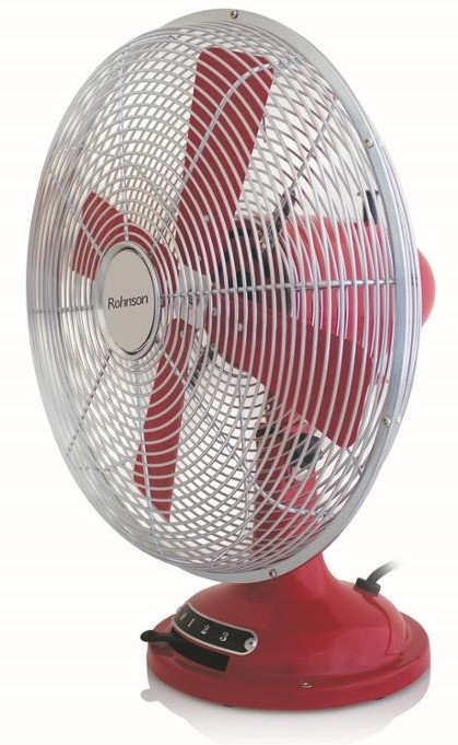 Ventilátor stolní Rohnson R-866 červený/kovový Ventilátor stolní Rohnson R-866 červený/kovový