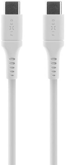 Kabel FIXED Liquid silicone USB-C/USB-C s podporou PD, 60W, 2m bílý