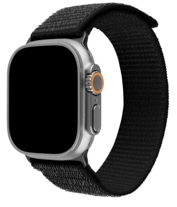 Řemínek FIXED Nylon Sporty Strap na Apple Watch Ultra 49mm černý Řemínek FIXED Nylon Sporty Strap na Apple Watch Ultra 49mm černý