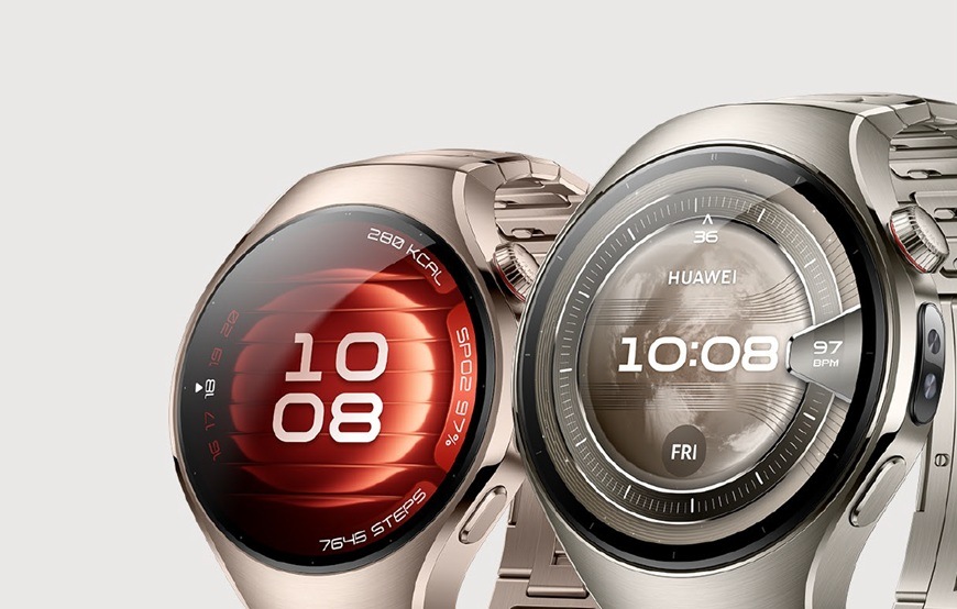 Chytré hodinky Huawei Watch 5 46 mm LTE NFC - Silver + Titanium Strap stříbrné