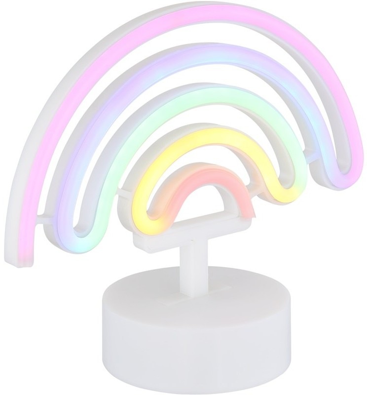 Stolní LED lampička GLOBO neon Pelangi vytváří ambientní osvětlení