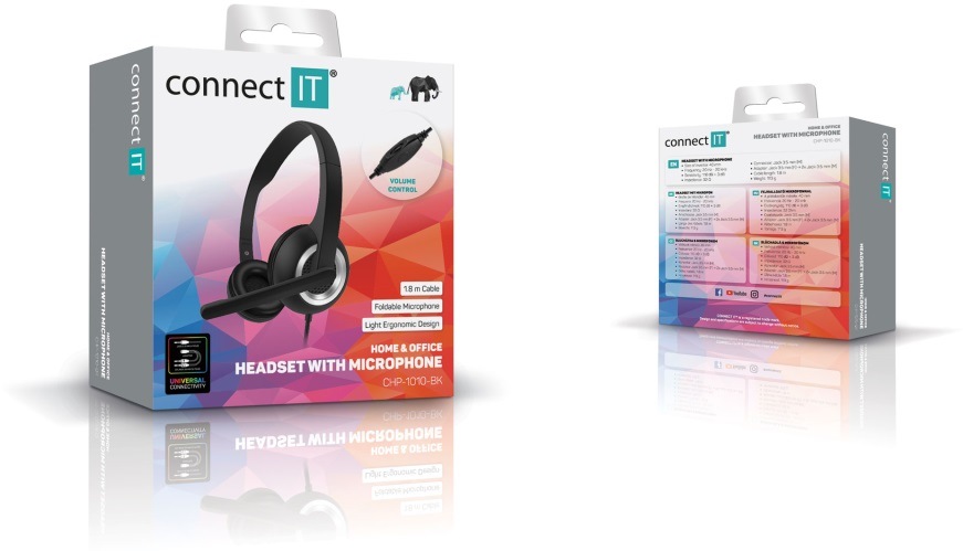 Headset Connect IT HOME & OFFICE černý Connect IT HOME & OFFICE