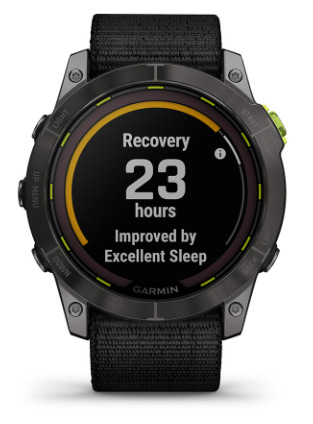 Chytré hodinky Garmin Enduro 2 PRO Sapphire Solar - Carbon Gray Titanium / Black UltraFit Nylon Band