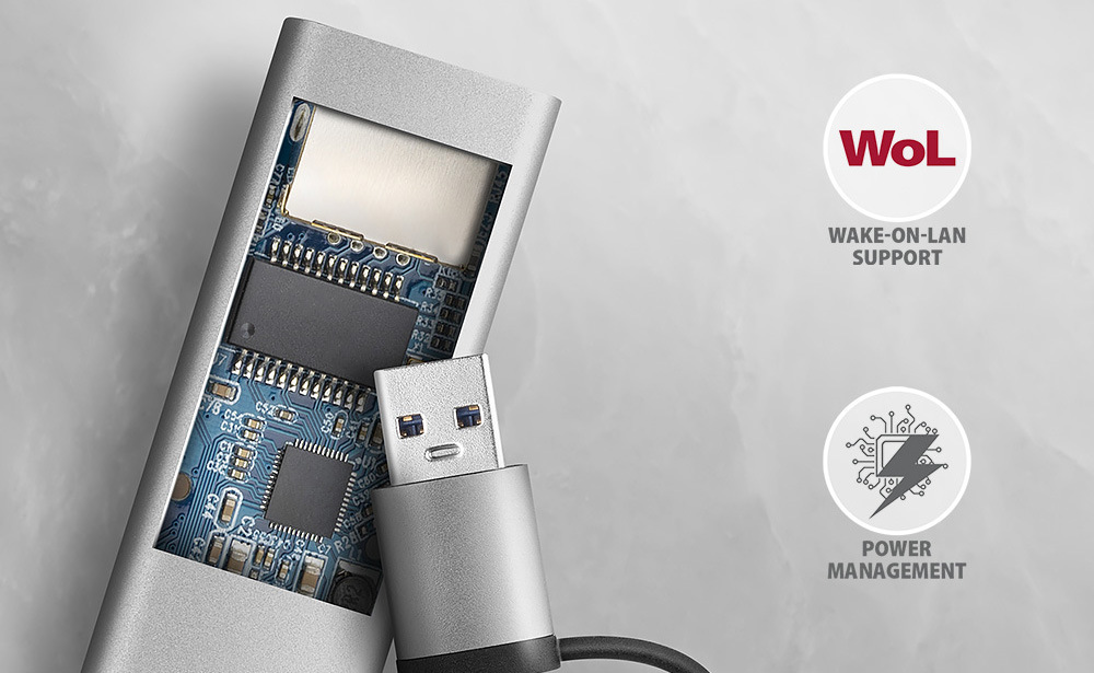 Síťová karta Axagon USB-C + USB-A 3.2 Gen 1 - Gigabit Ethernet šedá Síťová karta Axagon USB-C + USB-A 3.2 Gen 1 - Gigabit Ethernet šedá