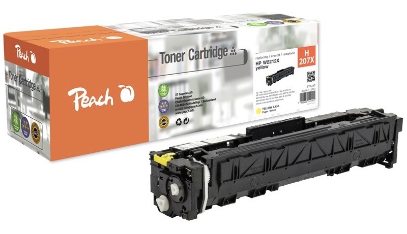 Toner Peach HP 207X, W2212X, 2450 stran žlutý