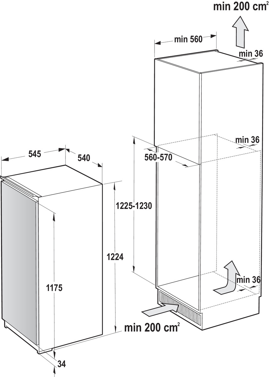 Vestavná chladnička Gorenje RI412EE1, úsporný provoz