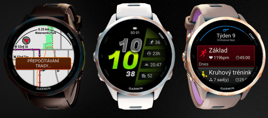 Garmin Forerunner 970 nabízí nádherný 1,4" AMOLED displej