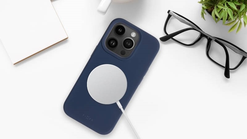 Kryt na mobil FIXED MagFlow s podporou MagSafe na Apple iPhone 14 Pro modrý