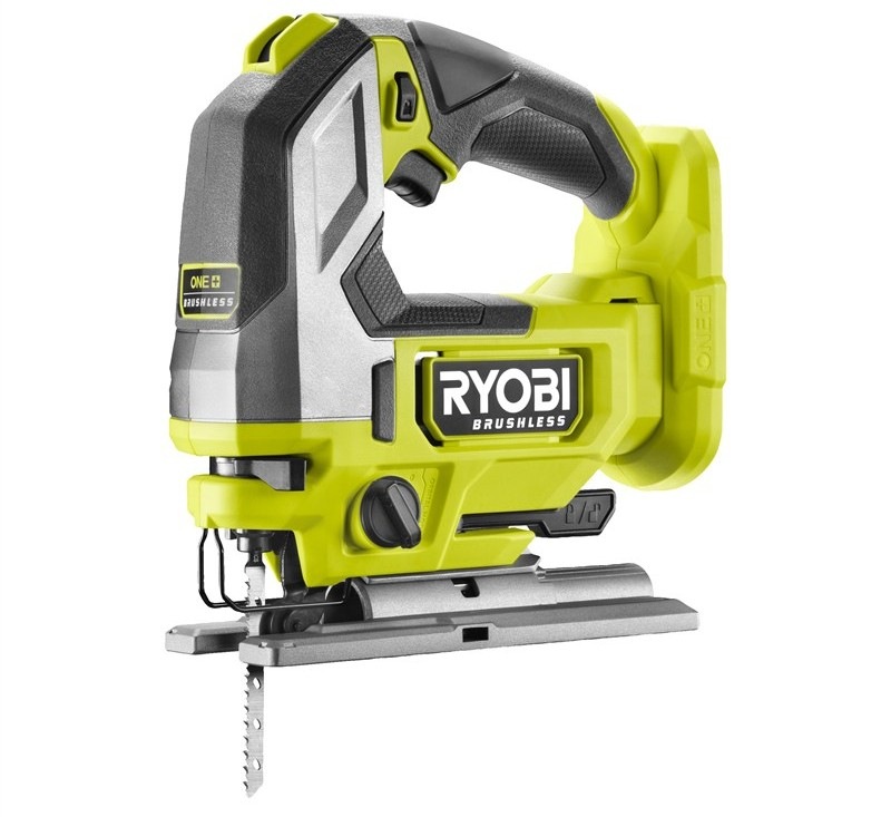 Přímočará pila Ryobi ONE+ RJS18BL-0 (bez baterie) Detailní záběr na přímočarou pilu Ryobi ONE+ RJS18BL-0