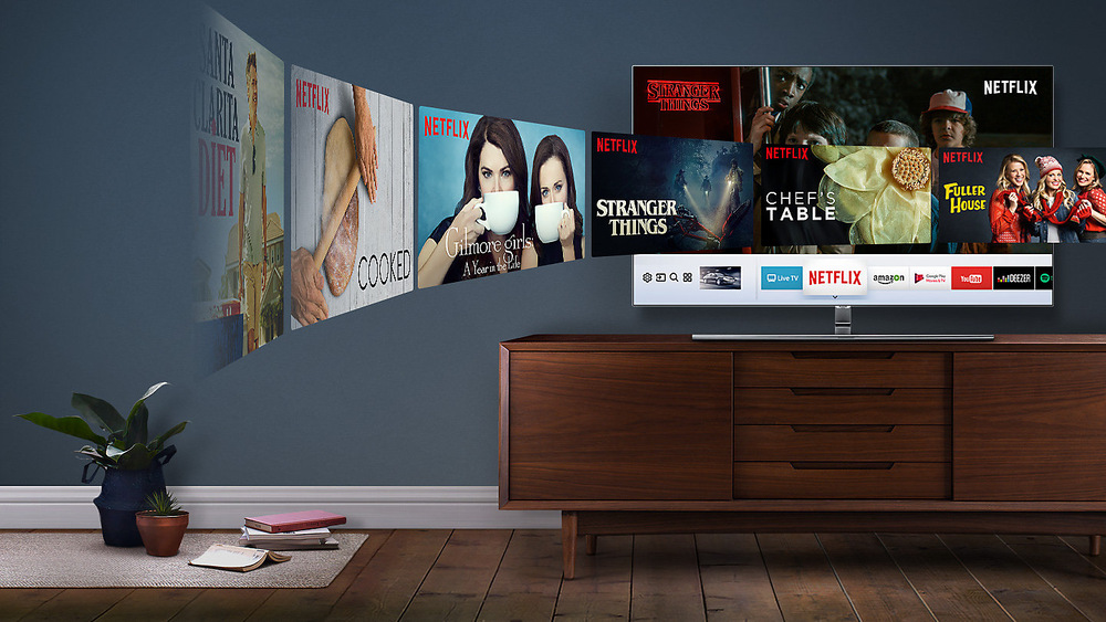 Televize Samsung QE55Q7F stříbrná
