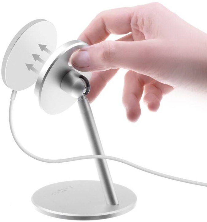 Stojánek FIXED MagFrame pro nabíječku MagSafe stříbrný Stojánek FIXED MagFrame pro nabíječku MagSafe stříbrný