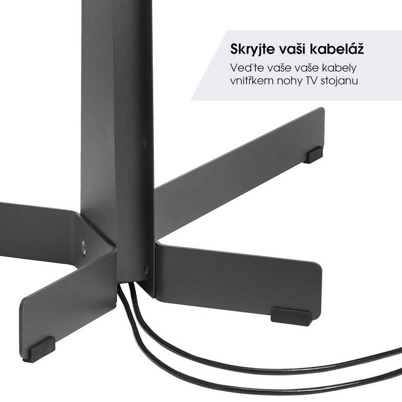 Stojan pro TV Vogel’s TVS 3695W pro úhlopříčky 40" až 77", nosnost 50 kg bílý/dřevo