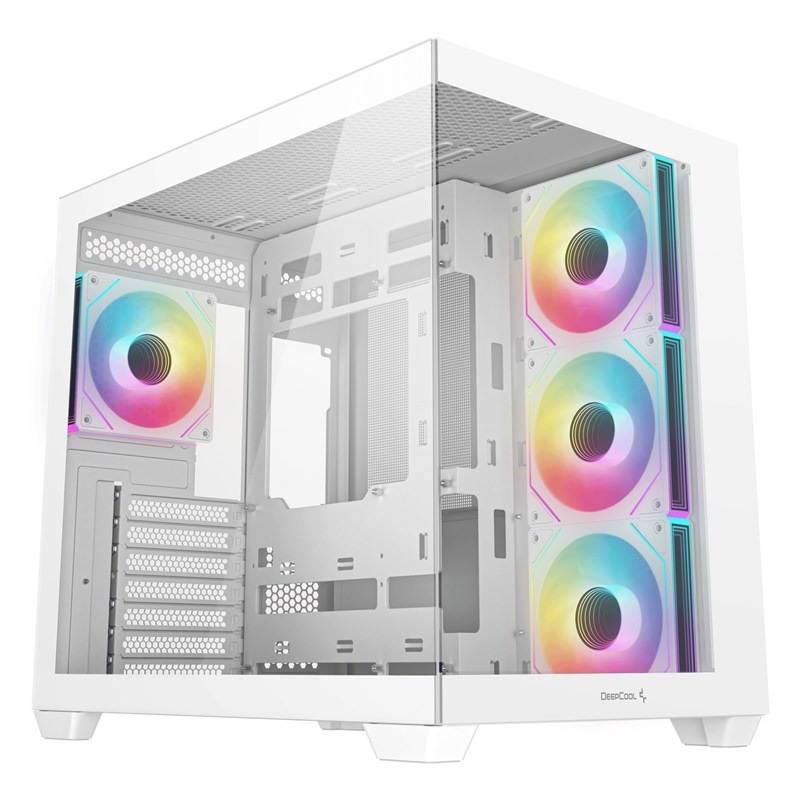 PC skříň DeepCool CG530 4F, bílá barva.