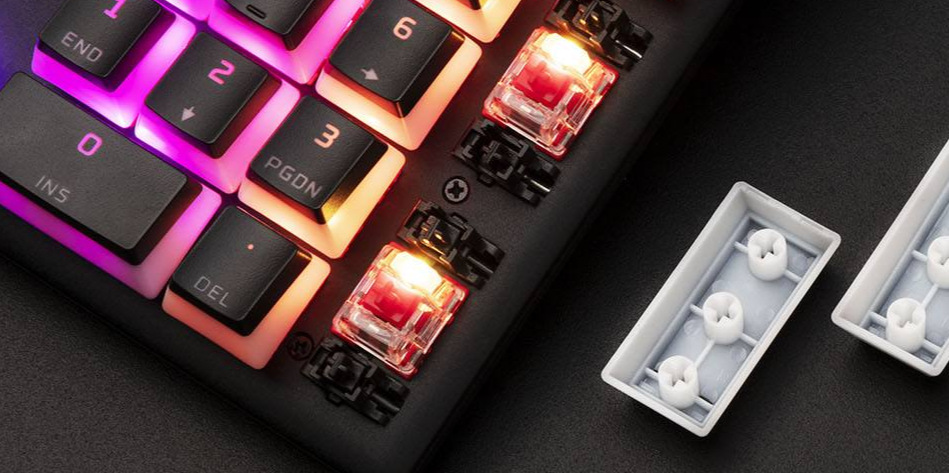 Herní klávesy HyperX Pudding Keycaps Full Key Set, PBT, US černé