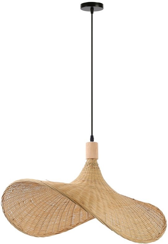 Závěsné svítidlo IMMAX BOHO SOMBRERO, D70cm, E27, přírodní ratan - černé/hnědé