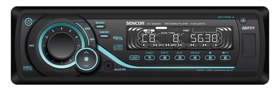 Autorádio Sencor SCT 4058MR s USB/SD/RDS černé Autorádio Sencor SCT 4058MR s USB/SD/RDS černé
