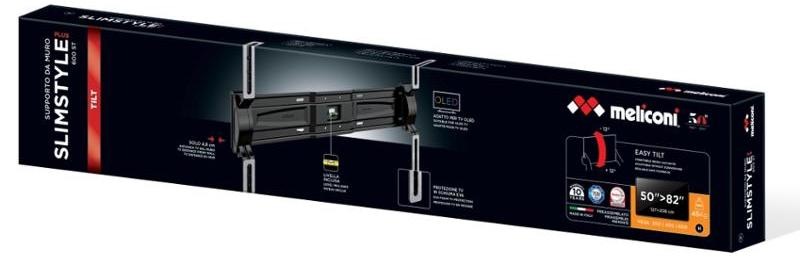 Držák TV Meliconi SlimStyle Plus 600ST výklopný pro úhlopříčky 50" až 82", nosnost 45 kg Držák TV Meliconi SlimStyle Plus 600ST výklopný pro úhlopříčky 50" až 82", nosnost 45 kg