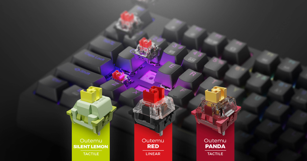 Klávesnice Genesis THOR 230, TKL, RGB, Outemu Red, bezdrátová, US layout bílá Genesis THOR 230 TKL RGB Outemu Red US (NKG-2165)