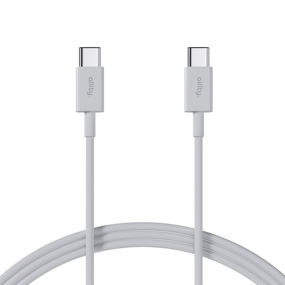 Kabel Allity AUC-03, 100W, USB-C/USB-C, 2m bílý